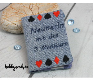 Stickdatei ITH - Spielkartenhüllen 8 Motive & Blanko